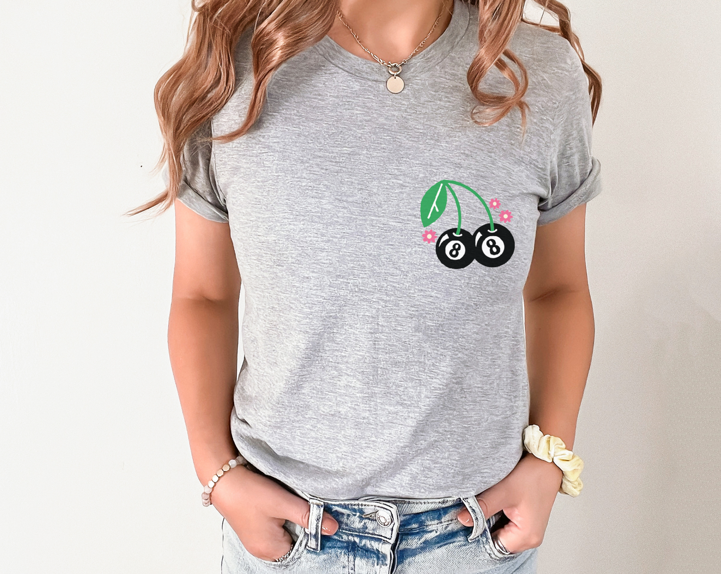 POCKET 8 Ball Cherries Screen Print Transfer