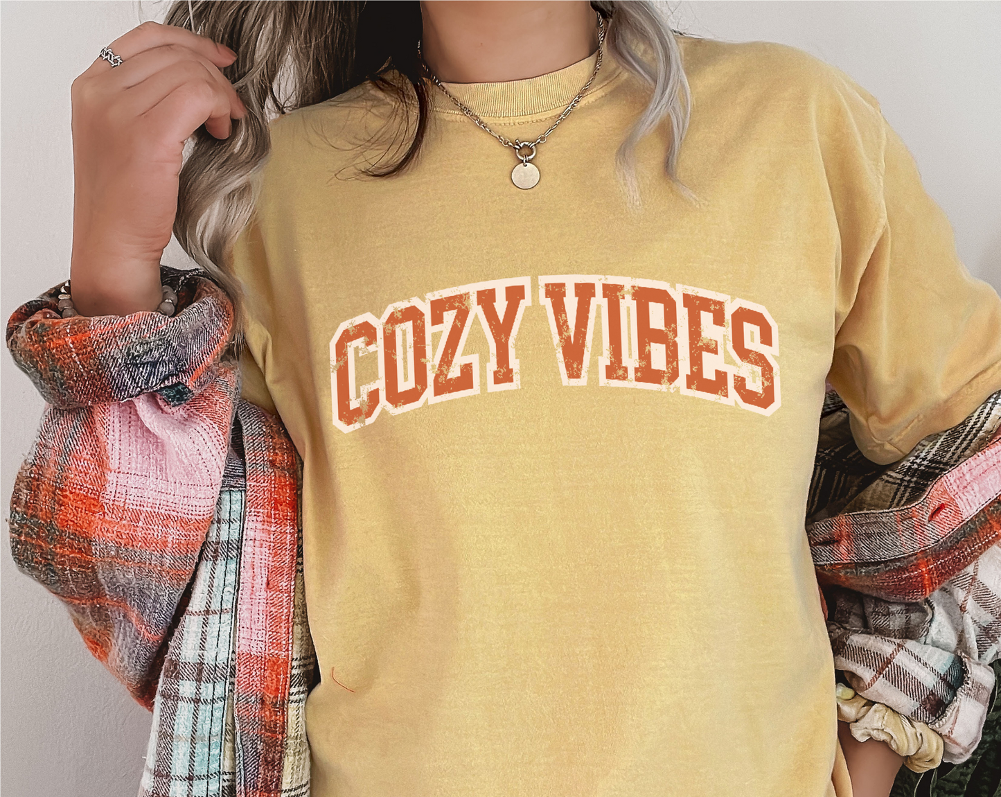 Cozy Vibes Varsity Screen Print Transfer