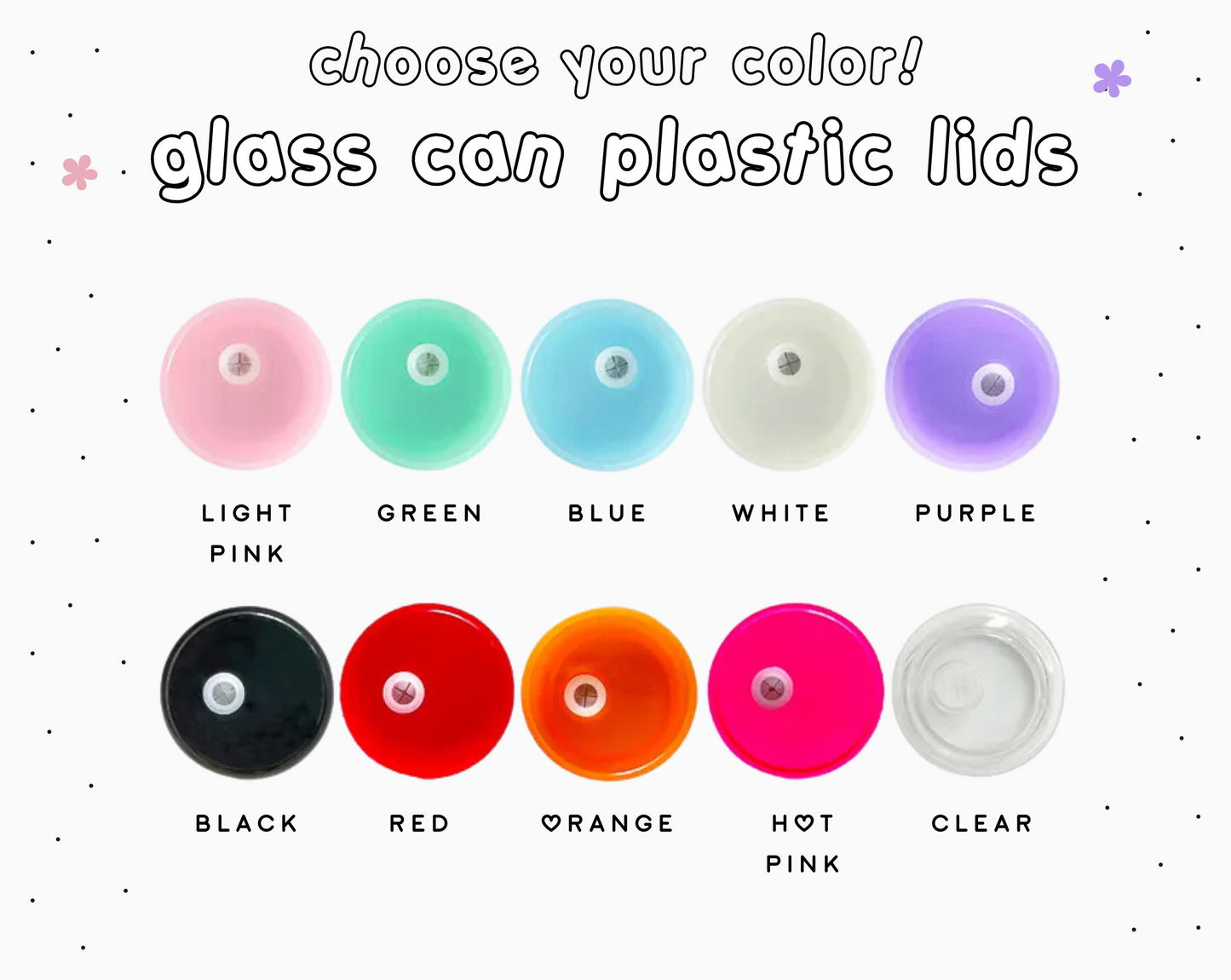 Glass Can Plastic Lids