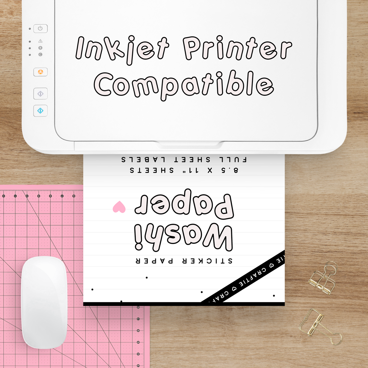 Washi Paper • Clear PET Backing • Sticker Paper