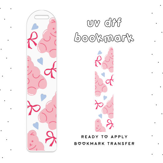 Pink Gummy Bears • UV DTF Bookmark Transfer