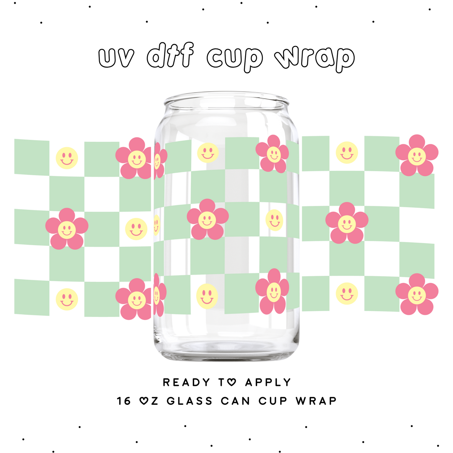 Spring Checker • UV DTF Cup Wrap