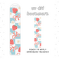 Strawberry Coquette Checker • UV DTF Bookmark Transfer