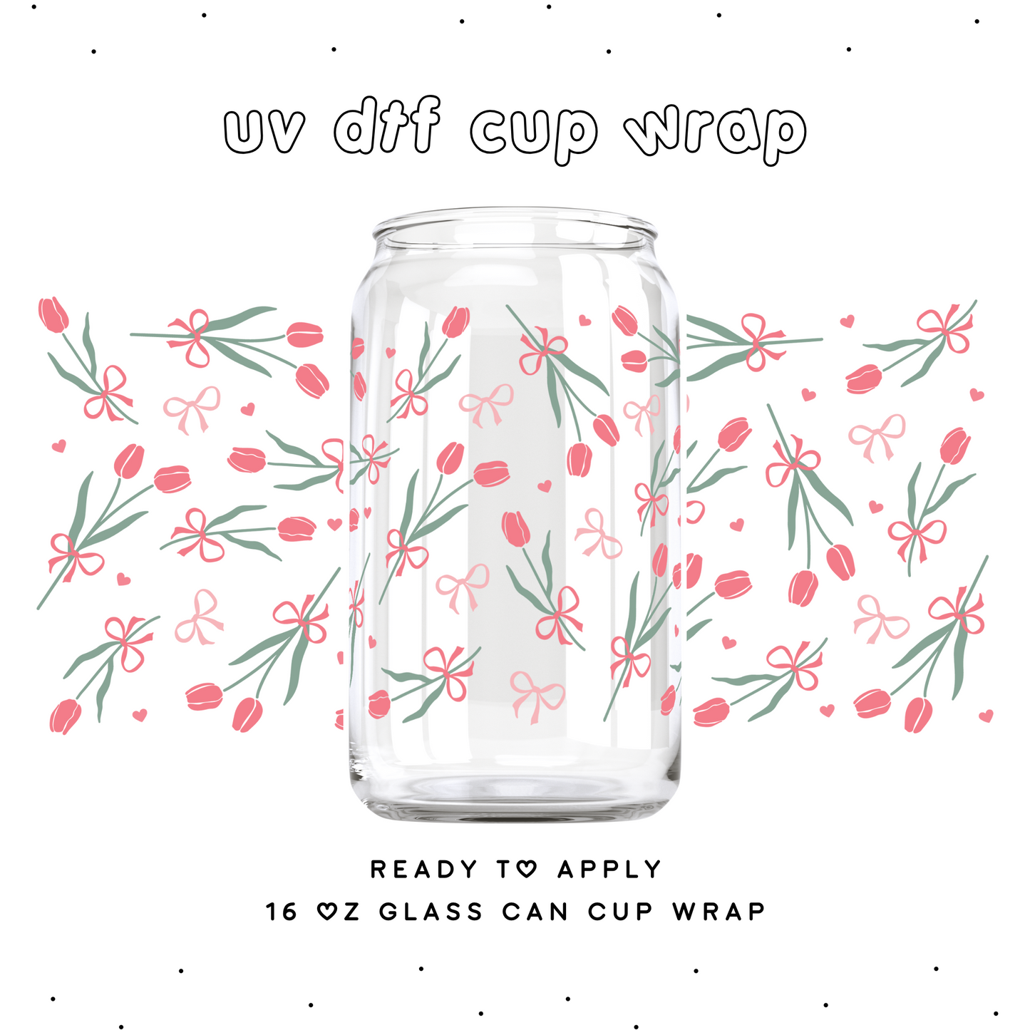 Dainty Tulips • UV DTF Cup Wrap