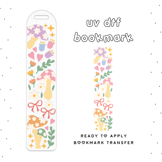 Mushroom Garden • UV DTF Bookmark Transfer