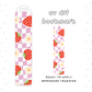 Happy Strawberry Checker • UV DTF Bookmark Transfer