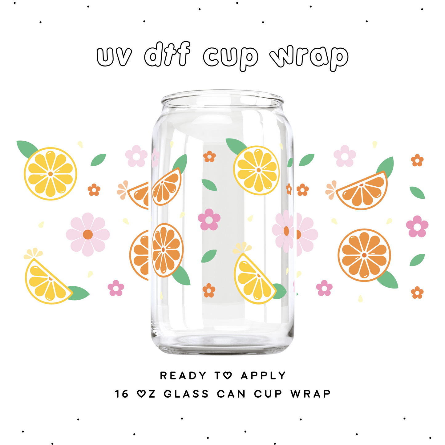 Summer Citrus • UV DTF Cup Wrap